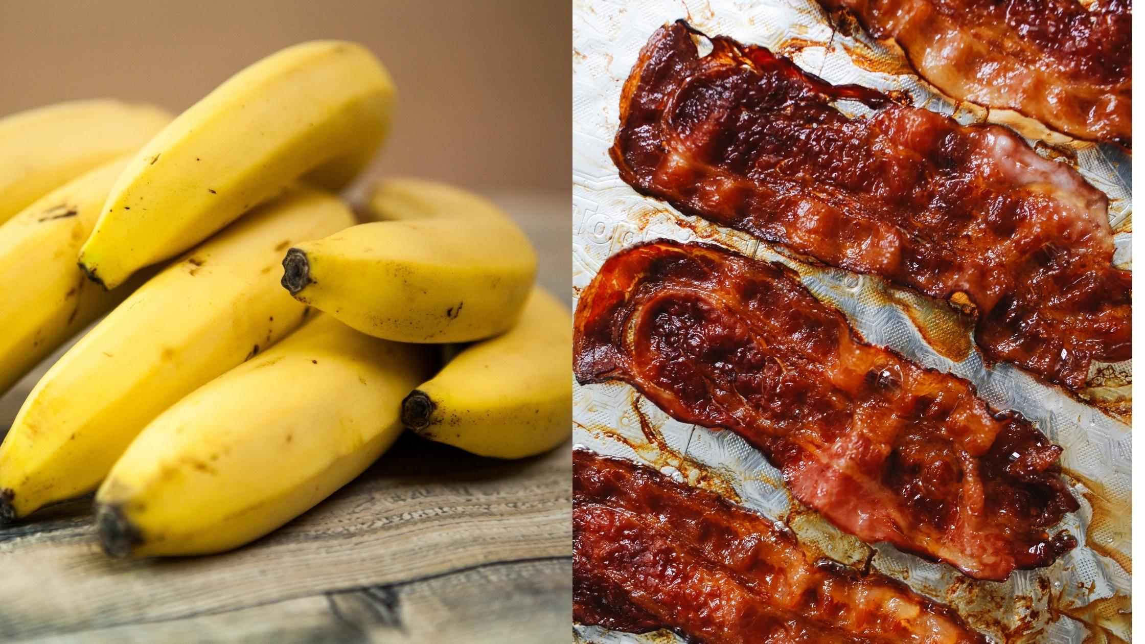 unusual food combinations that work combining bacon and banana in one dish