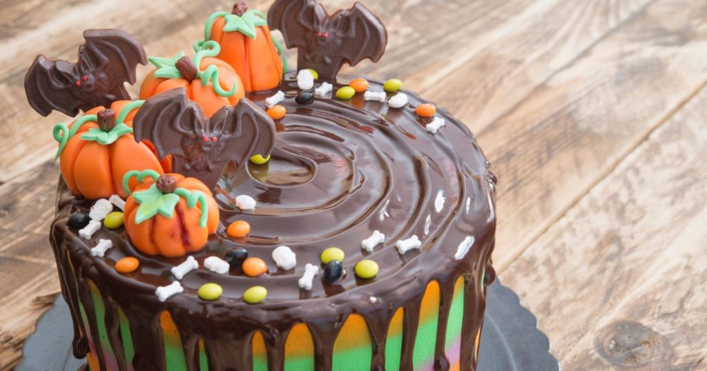 Halloween homemade food cake