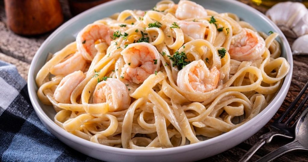 the bailiwick academy Shrimp pasta alfredo
